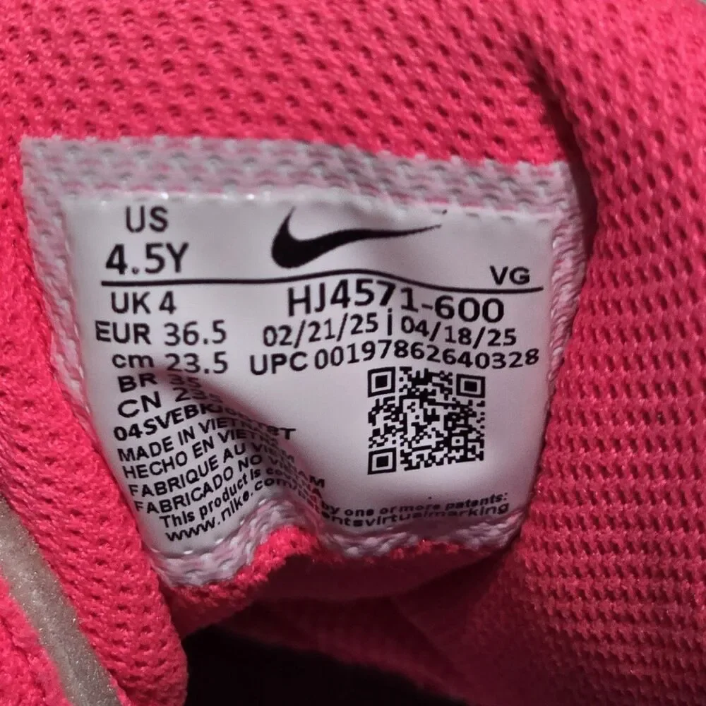 Nike Alpha Menace 4 Shark Youth 4.5 Football Cleats Racer Pink HJ4561-600 Unisex